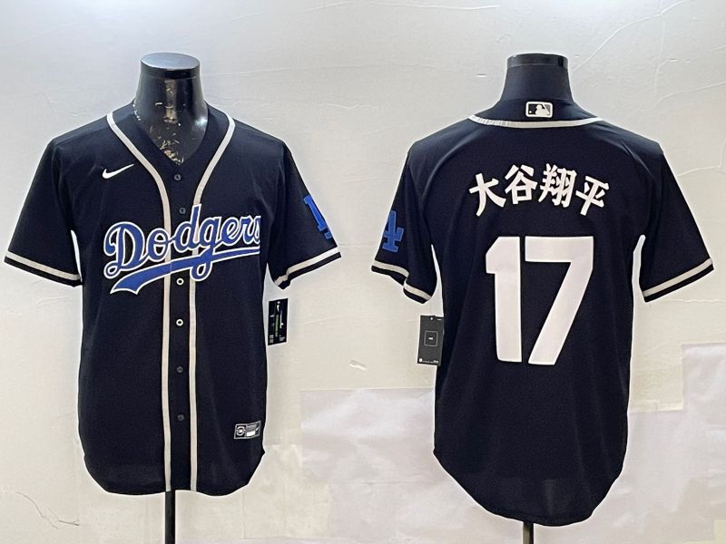 Men Los Angeles Dodgers #17 Ohtani Black Fashion Game 2025 Nike MLB Jersey style 3012->los angeles dodgers->MLB Jersey